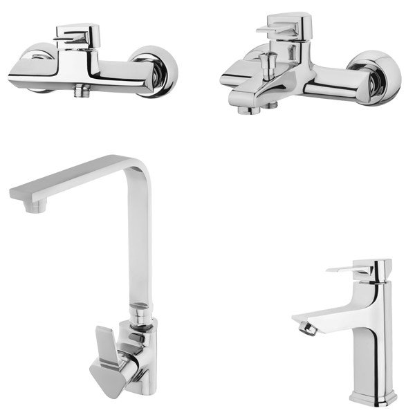 ست شیرالات مدل برمودا فلت کروم