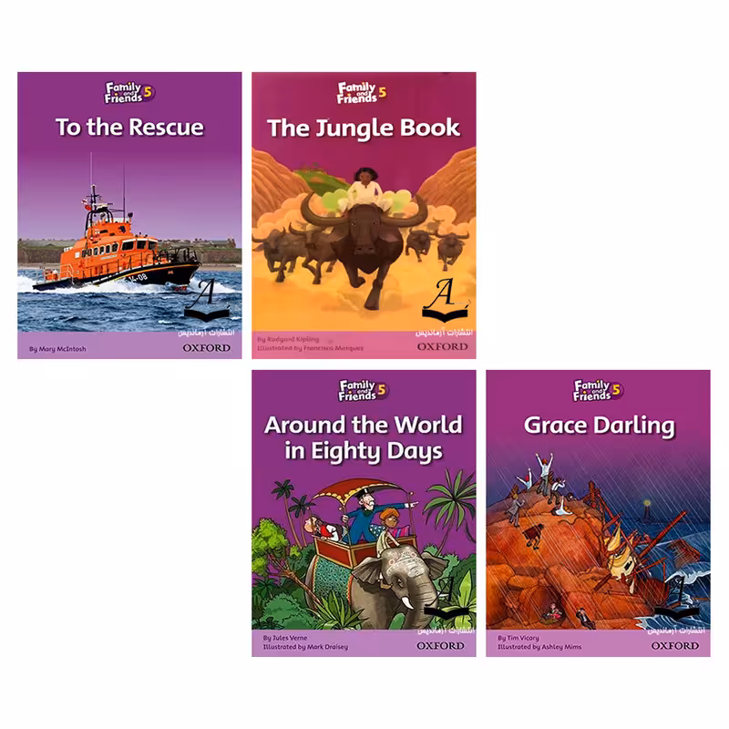 کتاب داستان Family And Friends 5 اثر جمعی از نویسندگان انتشارات آرماندیس چهار جلدی