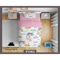 سرویس لحاف روتختی کودک یک نفره 5 تکه نوپه هوم Nopehome طرح خرگوش و بادکنک کد T5982