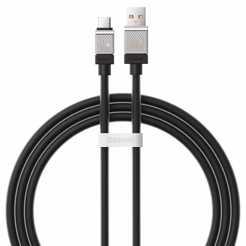 کابل فست شارژ Type-C باسئوس مدل  CoolPlay Series CAKW00060 100W طول 1 مترBaseus CoolPlay Series CAKW00060 100W USB to Type-C 1m Cable