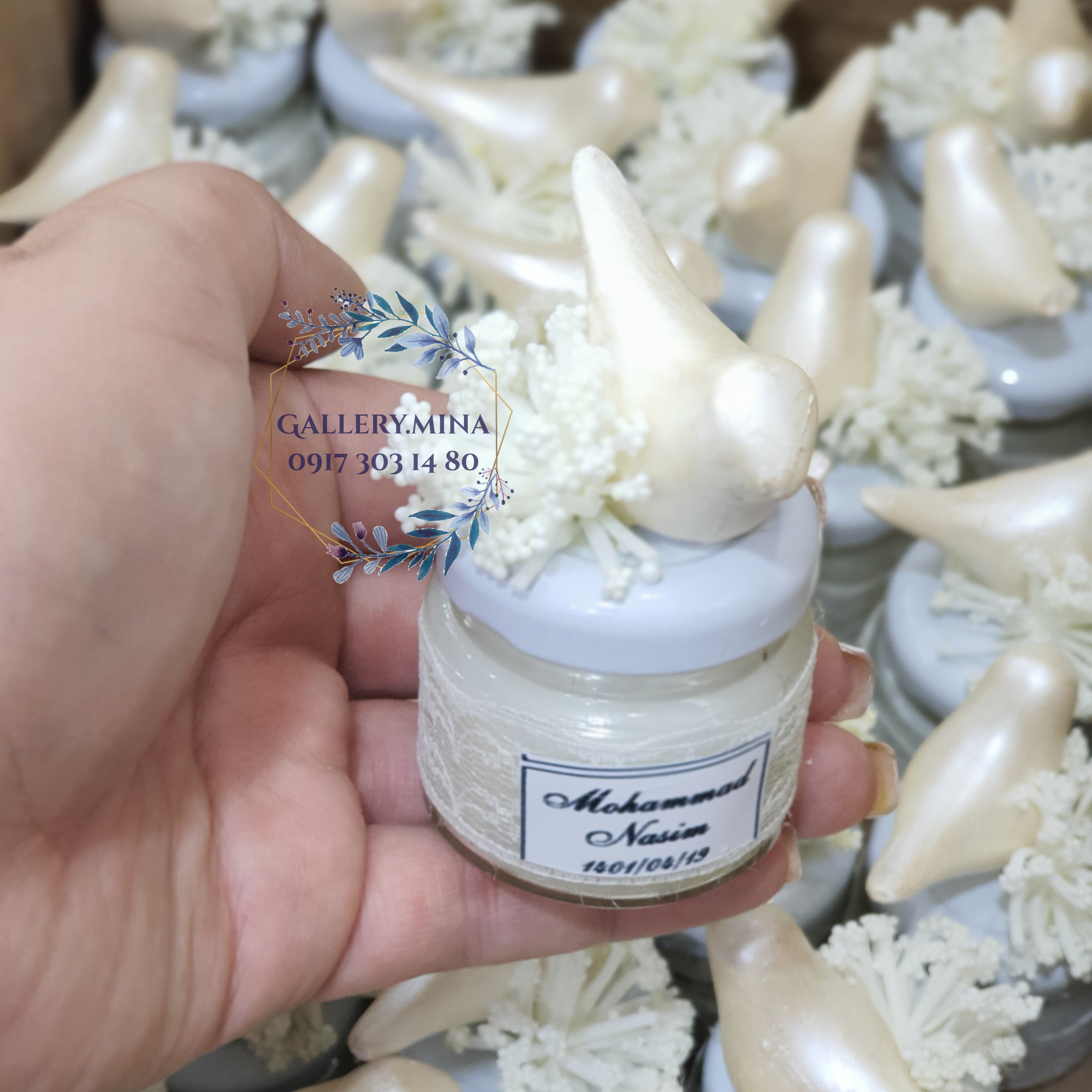 گیفت شات شمع با درب فلزی