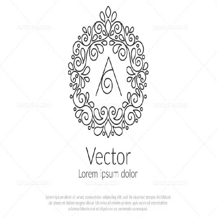 وکتور لوگوی مونوگرام حرف A | گرافیک با طعم تربچه