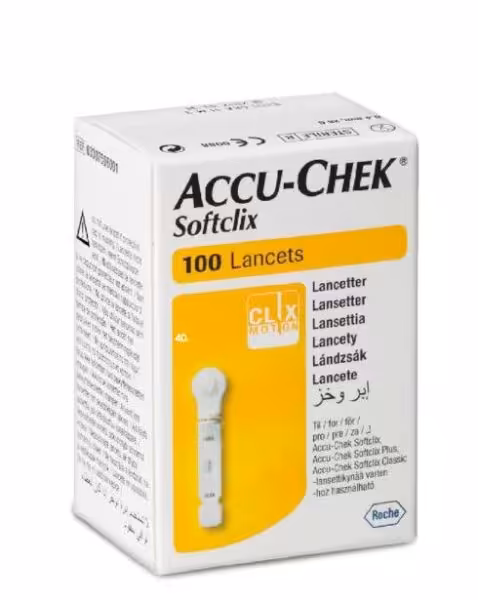 سوزن تست قند خون لنست اکیو چک ‌100 عددی Accu-Chek softclix