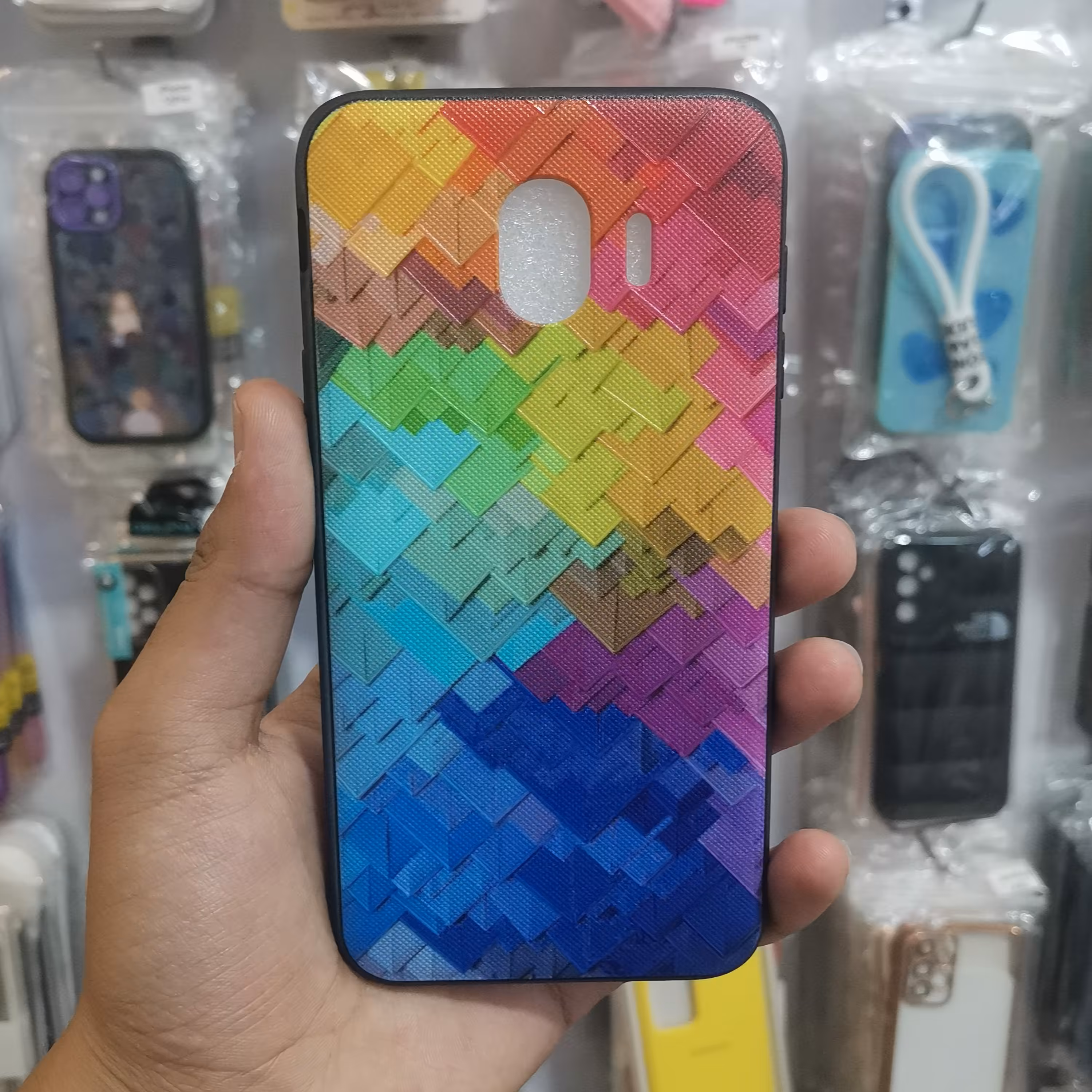 گارد طرح دار هفت رنگ مناسب برای سامسونگ j4 و J4