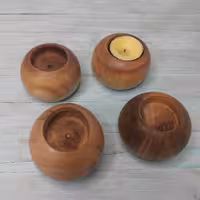 جا وارمری گوی شکل چوب گردو