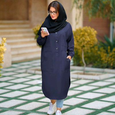 مانتو دانشجویی کجراه 075