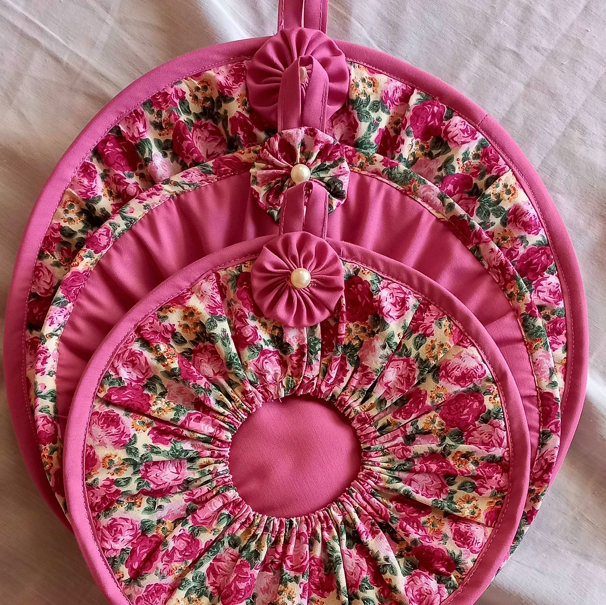 ست سه تیکه دمکنی (صورتی )