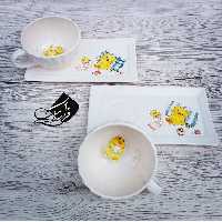 ست برجسته جوجه گوشی باز  سرامیک 