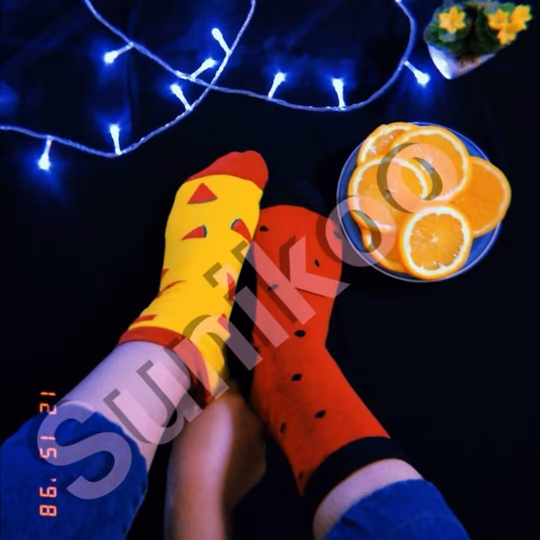 جوراب ساق بلند هندوانه ای