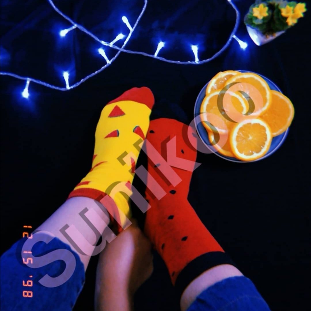 جوراب ساق بلند هندوانه ای
