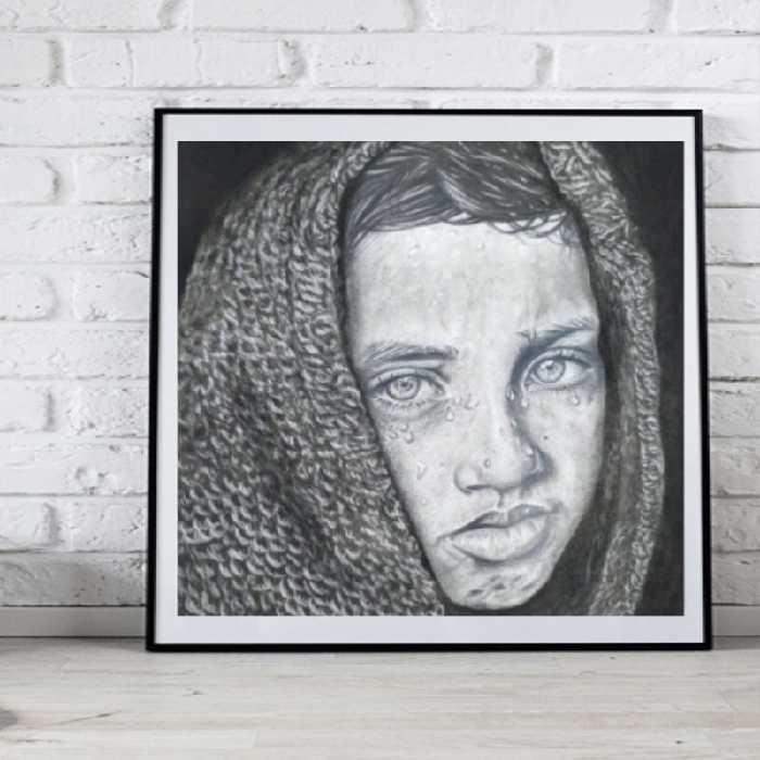 تابلو سیاه قلم-طراحی شخصیت مورد علاقه شما