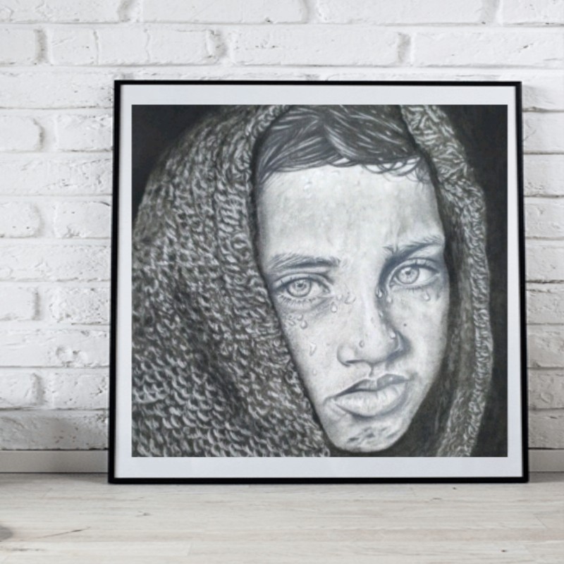 تابلو سیاه قلم-طراحی شخصیت مورد علاقه شما