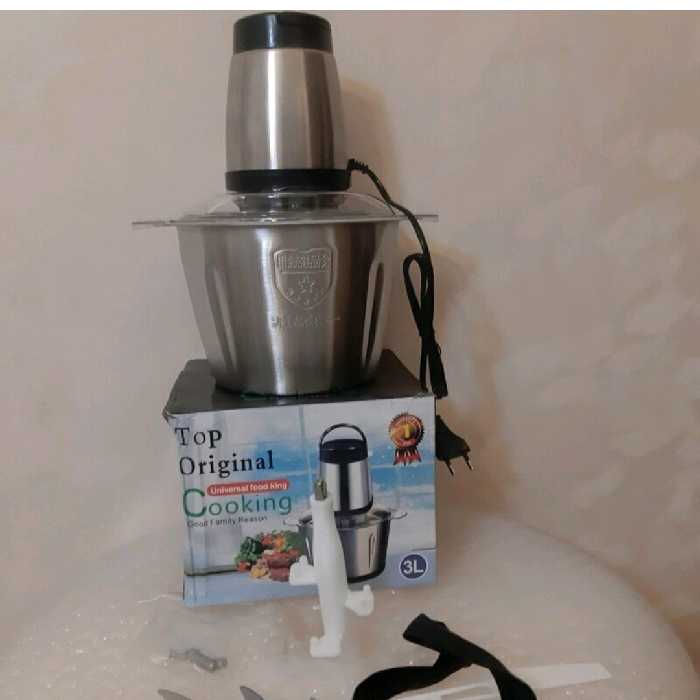 خرد کن کوکینگ 3لیتری 1200وات بدنه استیل  غذا ساز   با ارسال درب خانه رایگان