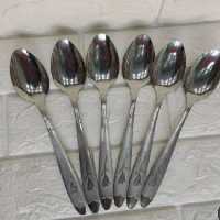 قاشق چایی خوری 6عددی  طرح گل میخک 