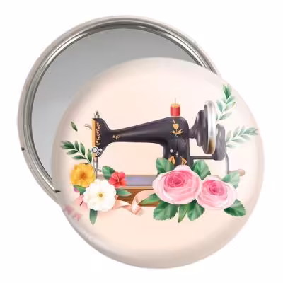 آینه جیبی خندالو مدل چرخ خیاطی کد 28004