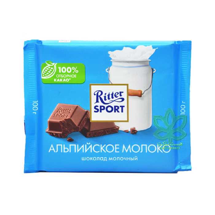 شکلات شیری آلپ 100 گرم ریتر اسپورت - Ritter Sport