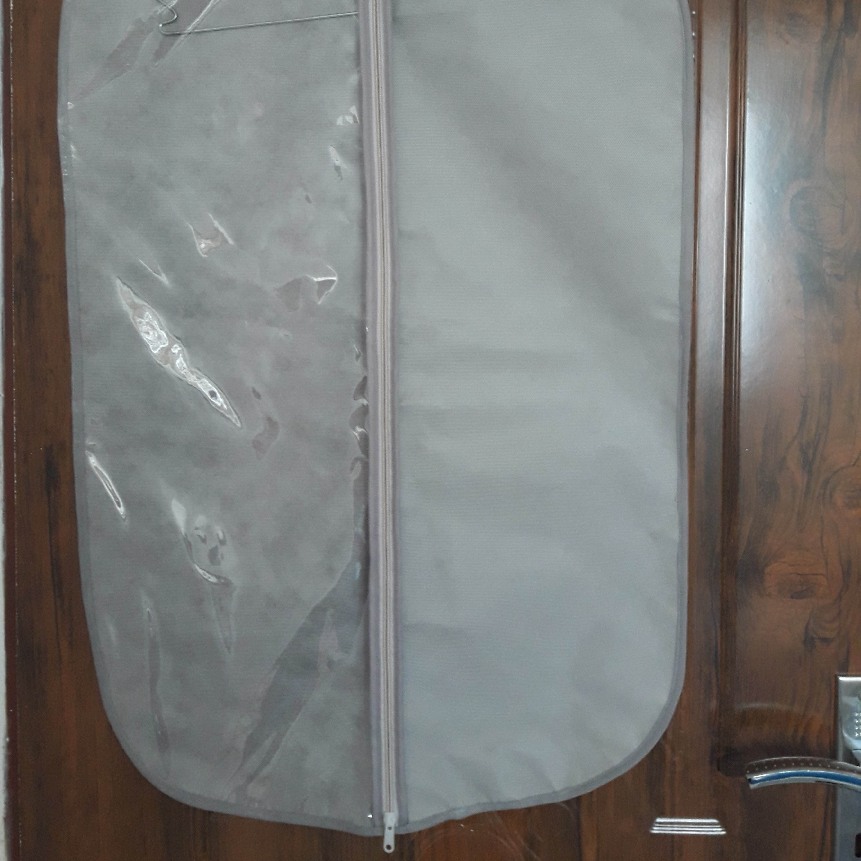 کاور لباس قد 90  رنگ طوسی اسپانباند60 گرم ویکطرف کامل شیشیه ای