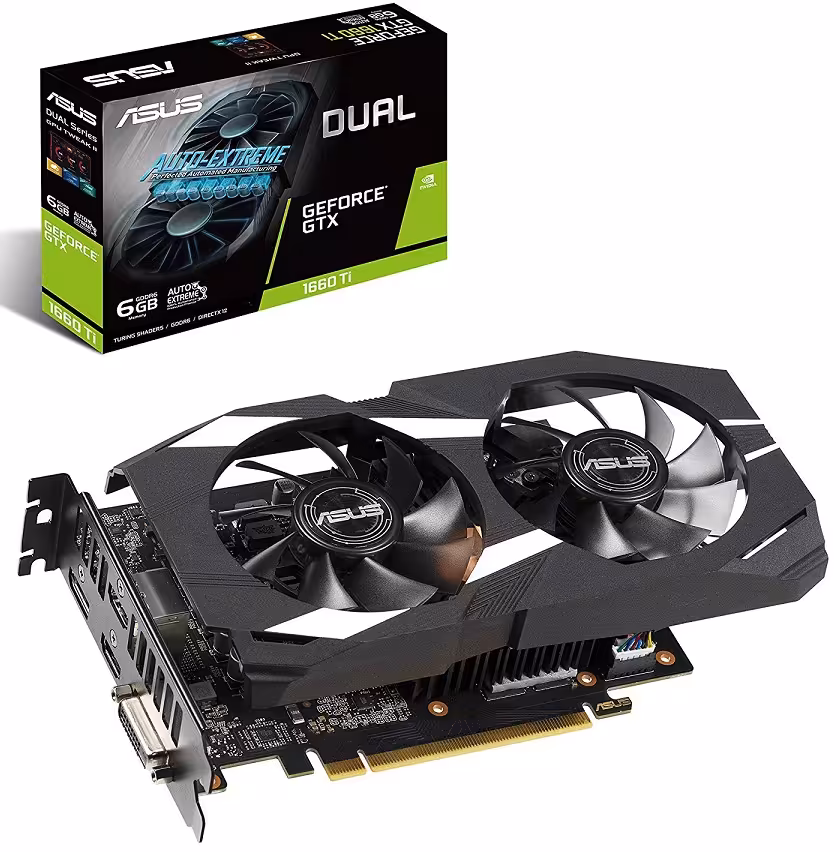 کارت گرافیک ایسوس مدل DUAL-GTX1660TI-6G با حافظه 6 گیگابایت