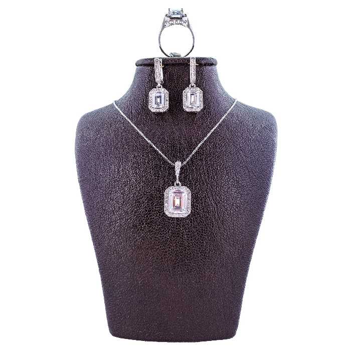  نیم ست نقره زنانه امرالد آمیتیس مدل AMT-N089 