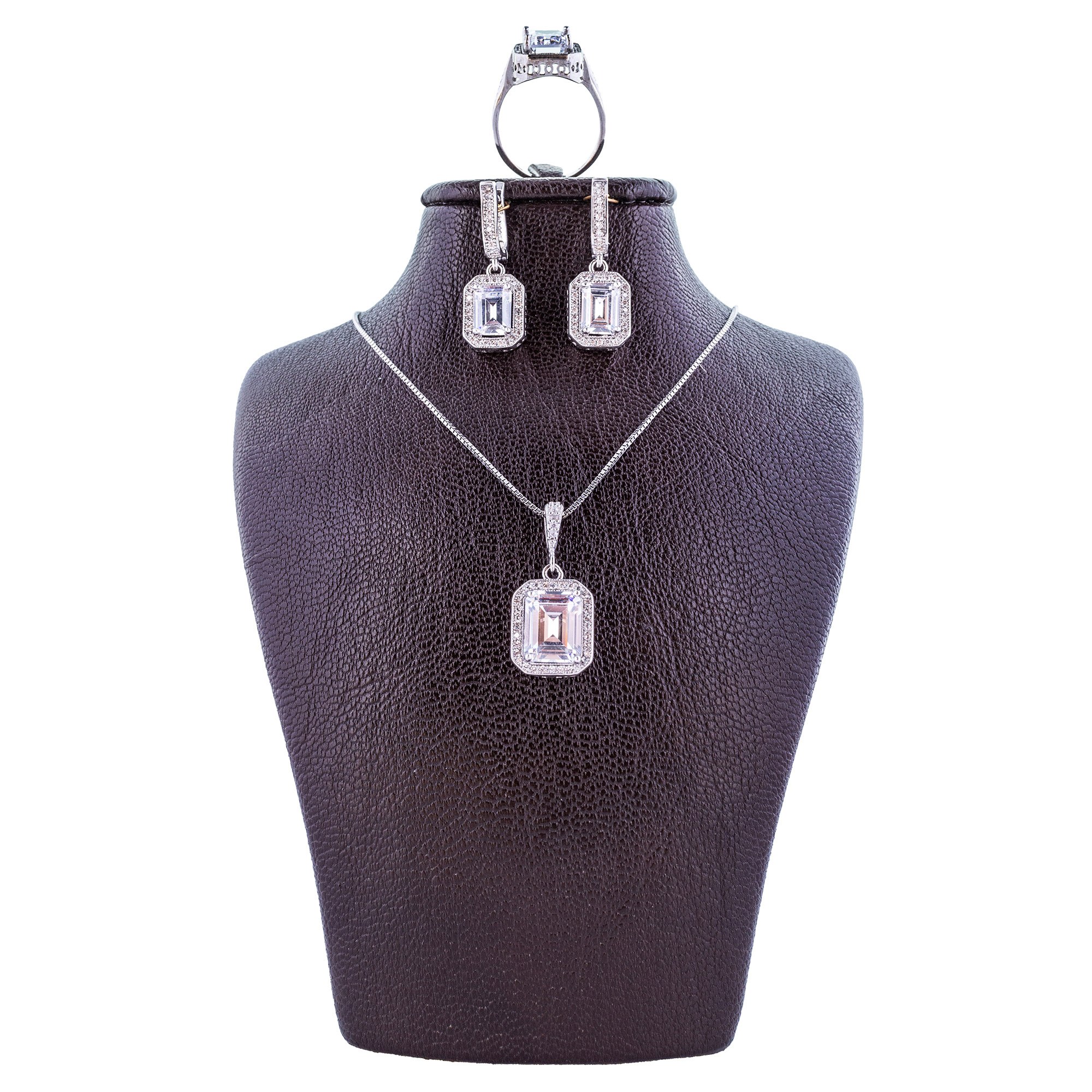  نیم ست نقره زنانه امرالد آمیتیس مدل AMT-N089 