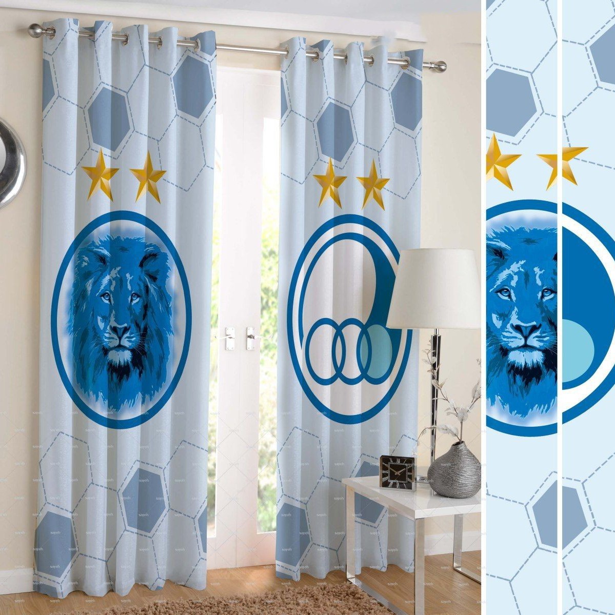 پرده چاپی  پانچ  طرح استقلال  (ورزشی)  کد 900
