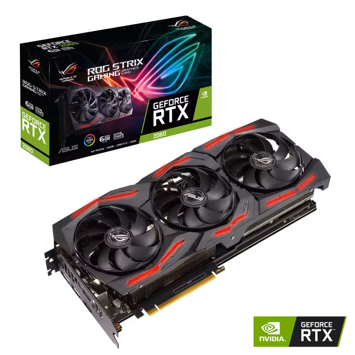 کارت گرافیک ایسوس مدل ROG-STRIX-RTX2060-6G-EVO-V2-GAMING با حافظه 6 گیگابایت