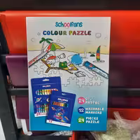 ماژیک نقاشی  24رنگ اسکول فنس همرا با پازل 24 تیکه