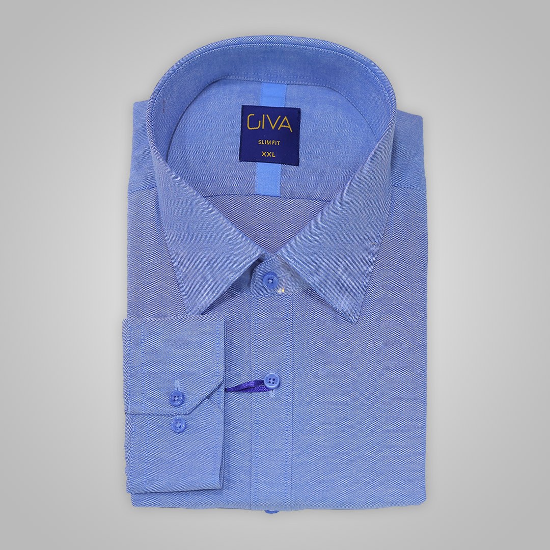 پیراهن مردانه جنس پارچه دوشین رنگ آبی کد 5208