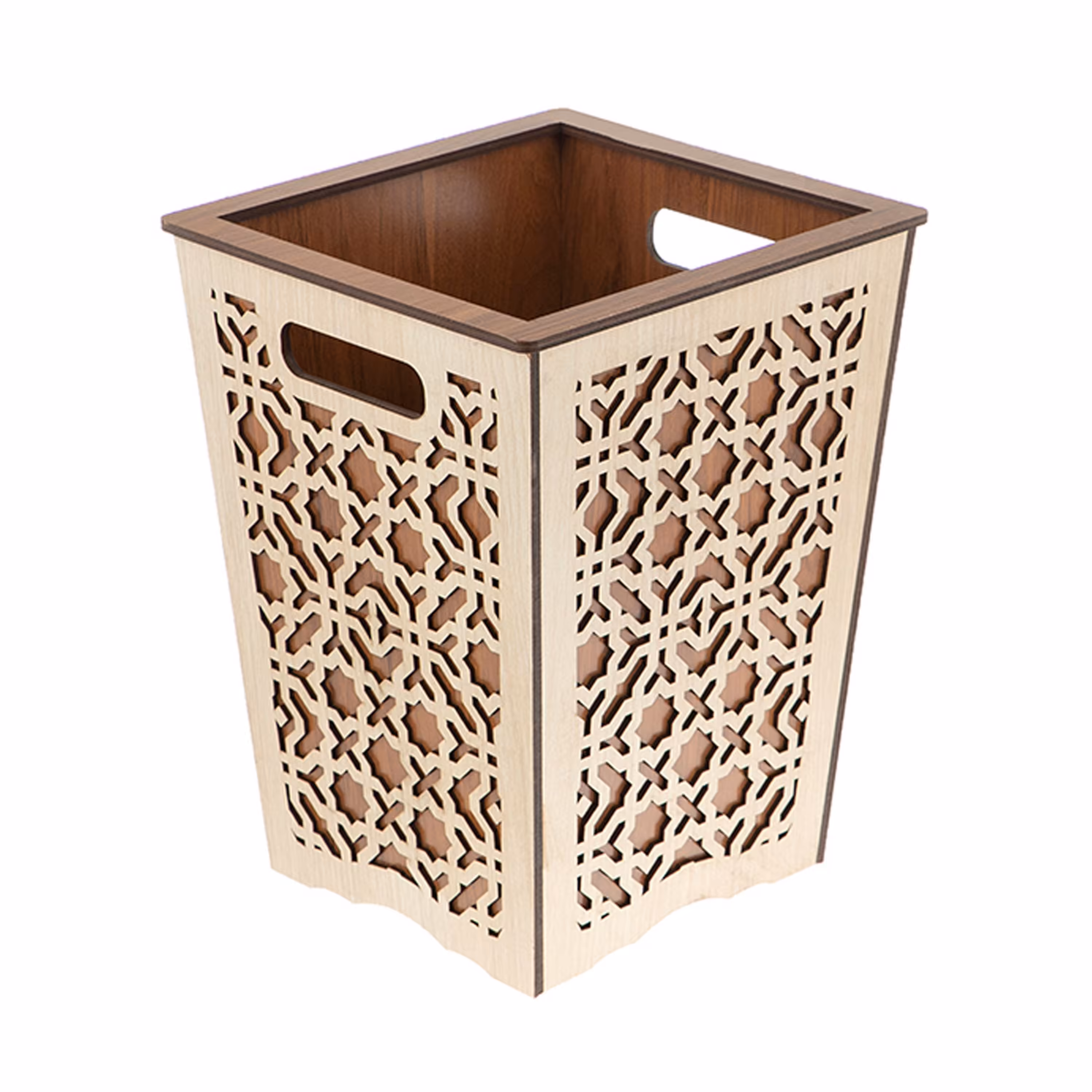 سطل زباله چوبی مدل نگین کد BF 013-KG