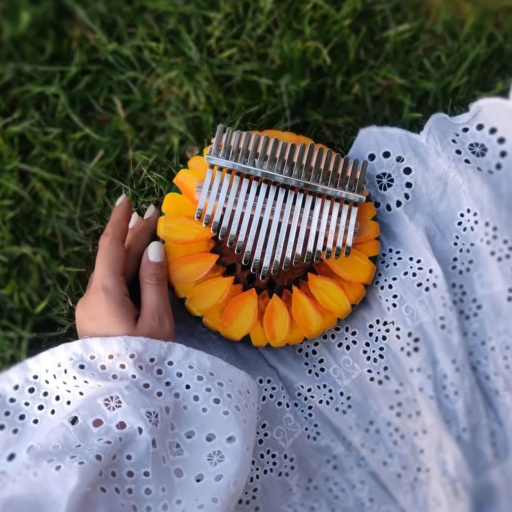 کالیمبای حرفه ای(حفره دار) دایره طرح آفتابگردان 17 تیغه