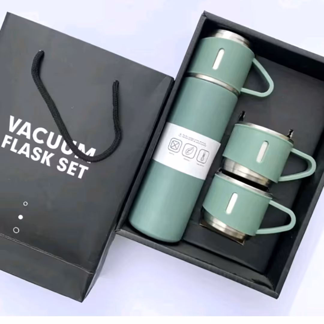 فلاکس استیل 3فنجانه به همراه جعبه کادویی وارسال رایگان 