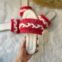 صندل مکرومه طرح گیسو  روفرشی