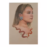 نقاشی مداد رنگی مدل فلورنس پیو کد 01