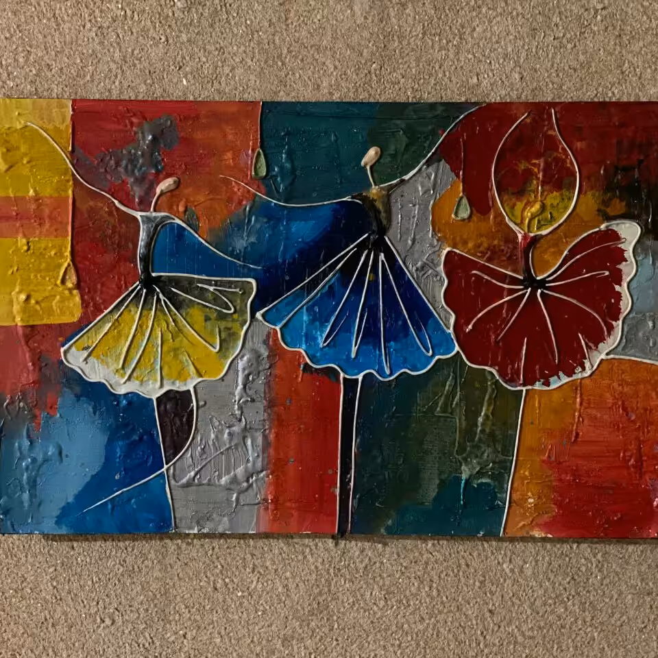 تابلو نقاشی برجسته باله