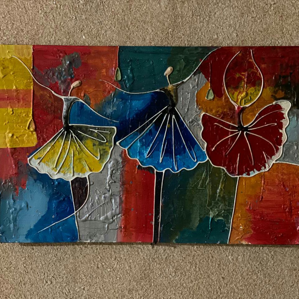 تابلو نقاشی برجسته باله