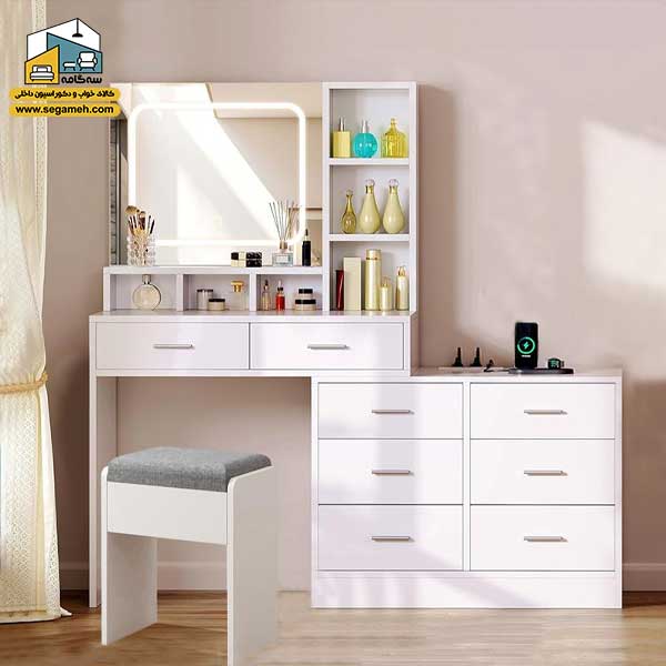 میز آرایش لامپ دار DMP254