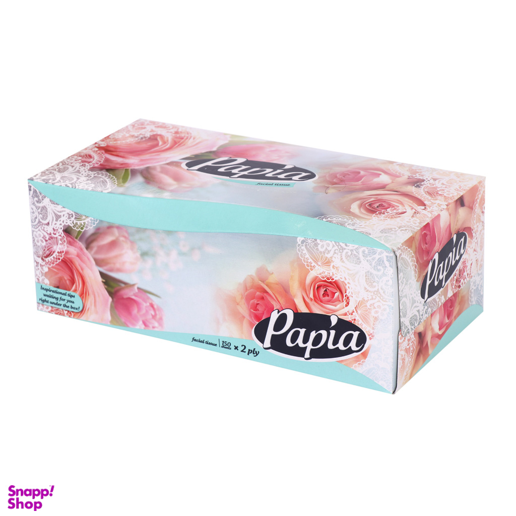 دستمال کاغذی 150 برگی پاپیا مدل گل دار