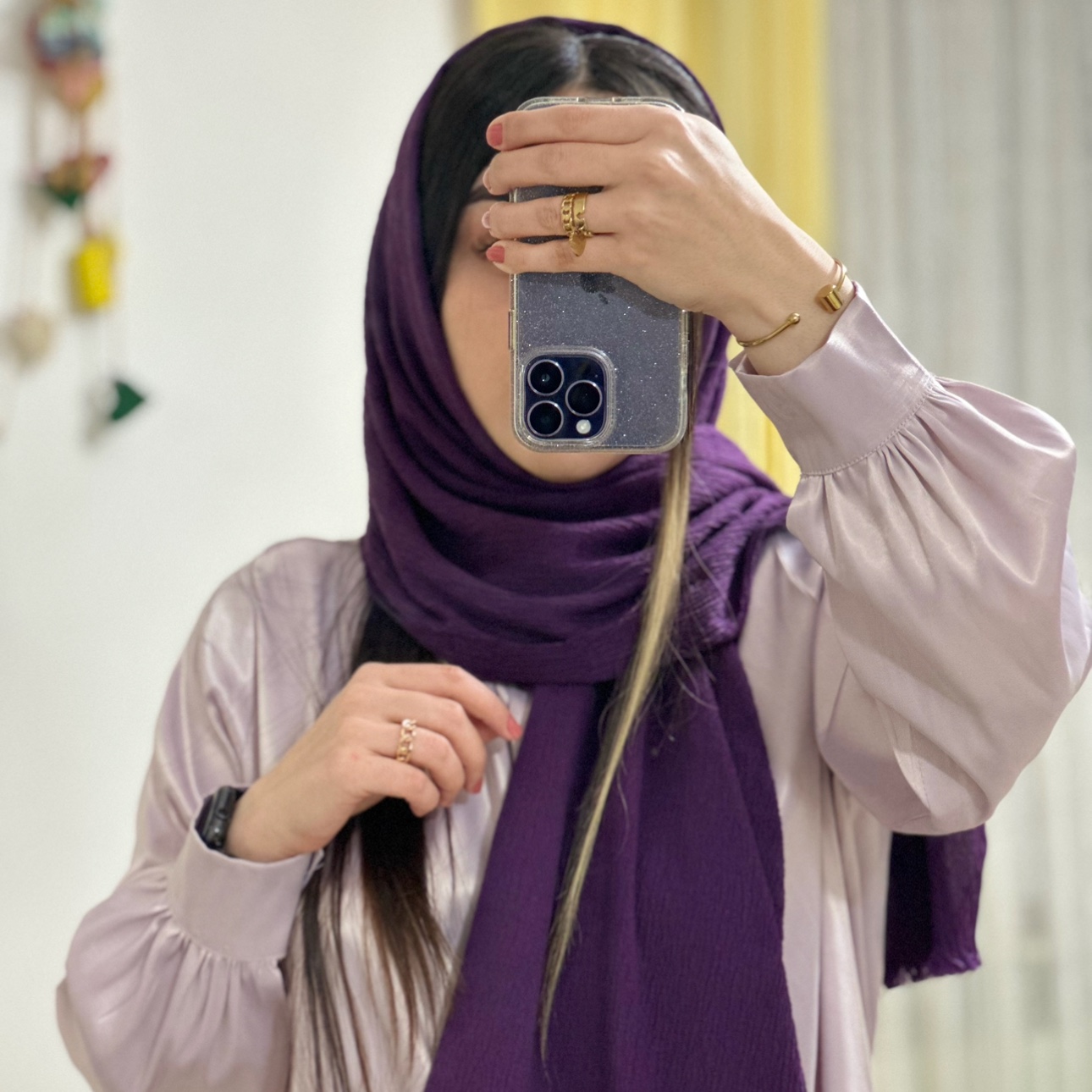 شال نخی پفکی چهارفصل