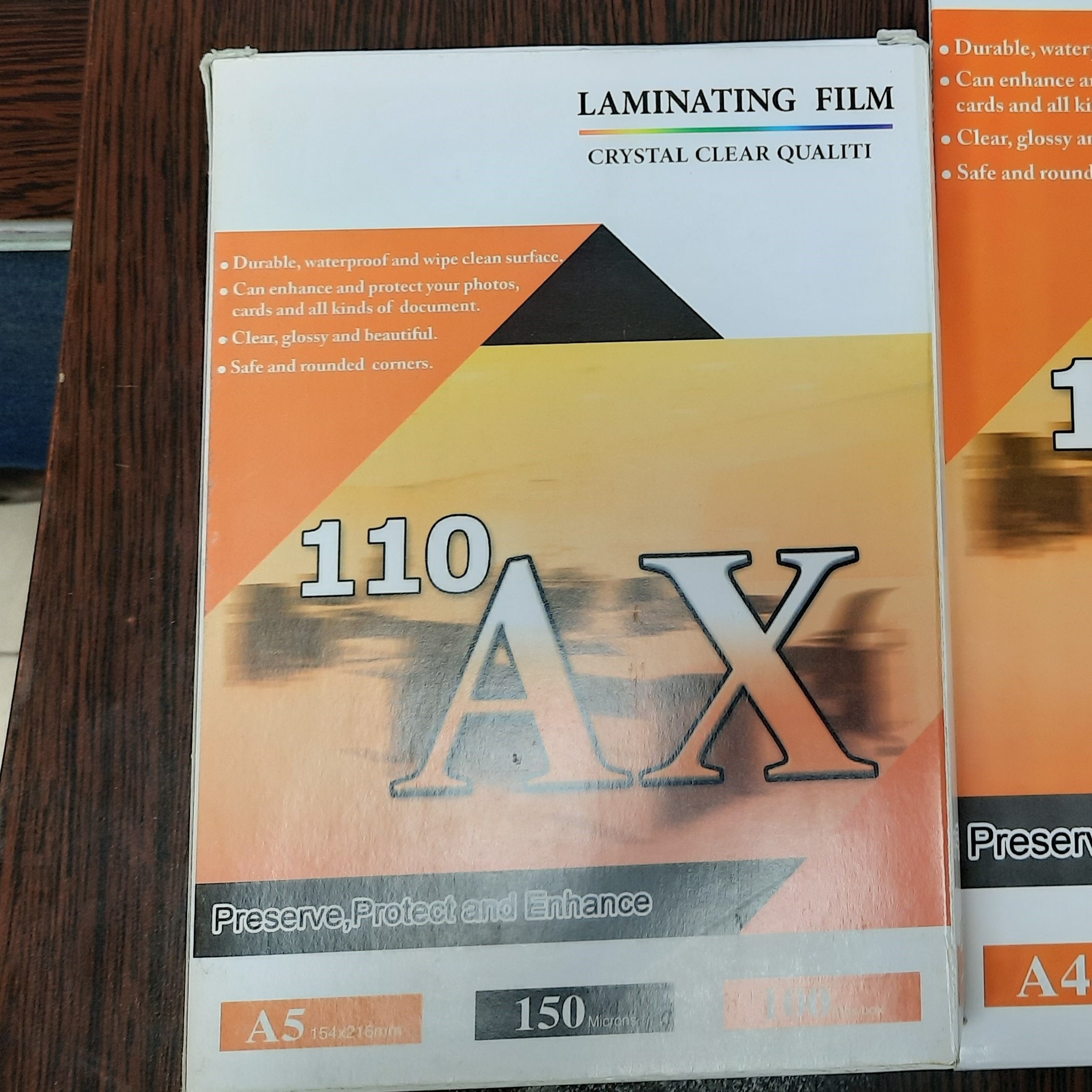 طلق و کاغذ پرس کارت 150 میکرون سایز  a5 بسته 100 عددی