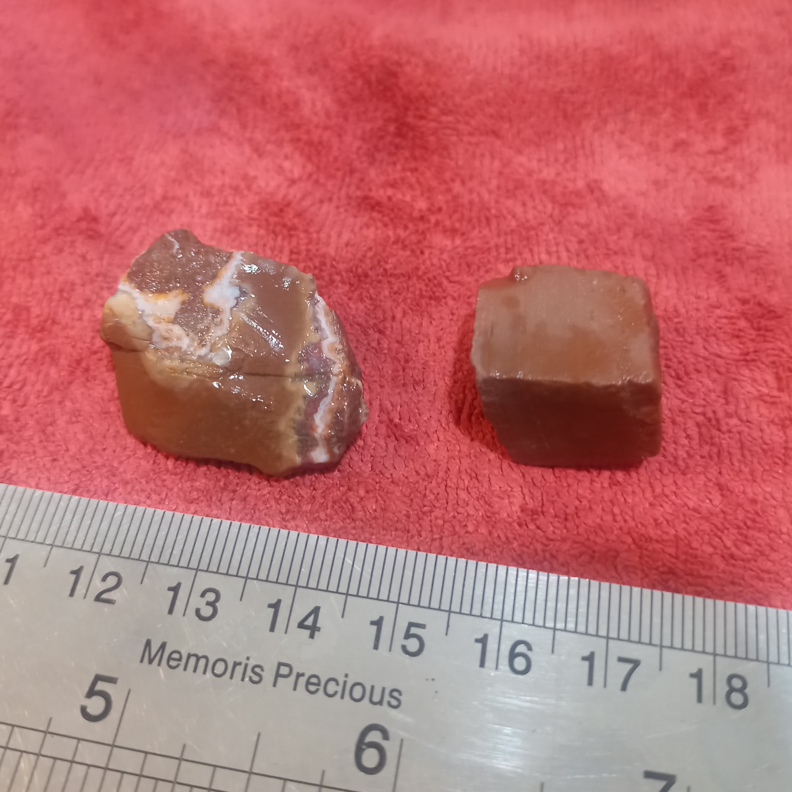 جاسپر قهوه ای یا گوشتی 2 عددی راف 20 گرم 