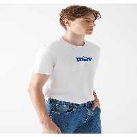 تی شرت سفید مردانه MIAV طرح دار T Shirt 067153 Mavi