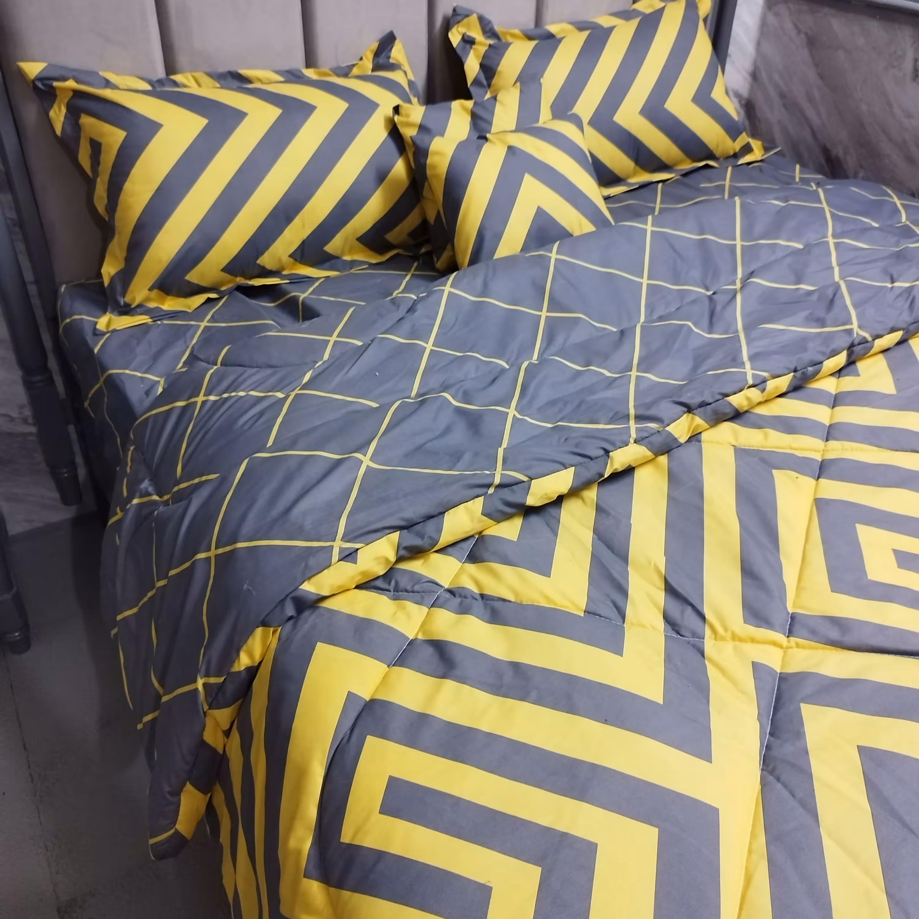 مدل اسپرت زرد و طوسی جنس نخ کتان 