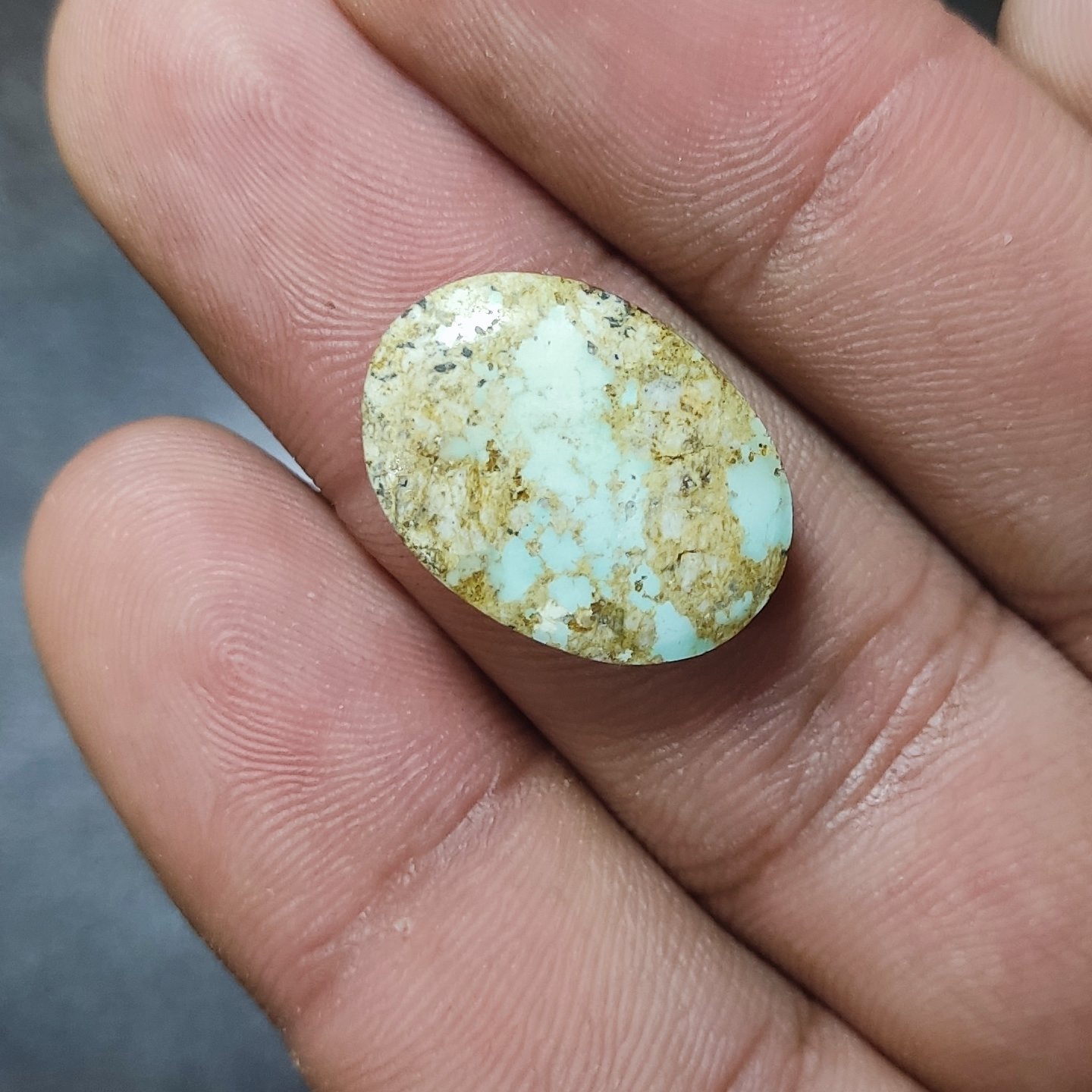 نگین فیروزه نیشابور آبی شجری خوش نقش 