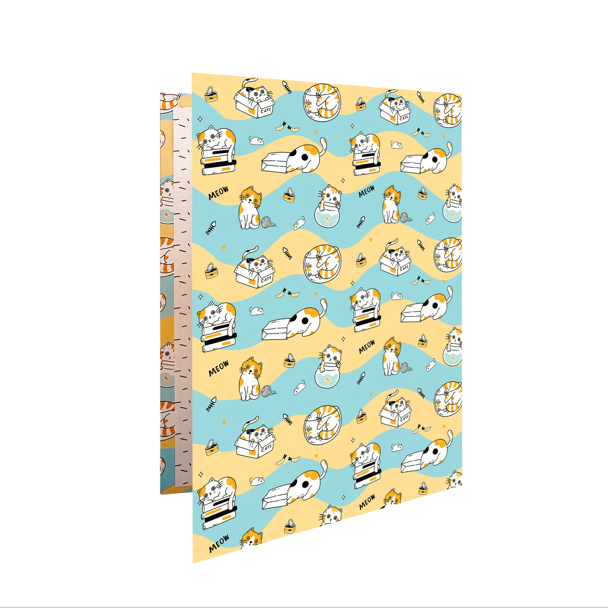 کلاسور کاما طرح گربه مدل 26 حلقه سایز A4