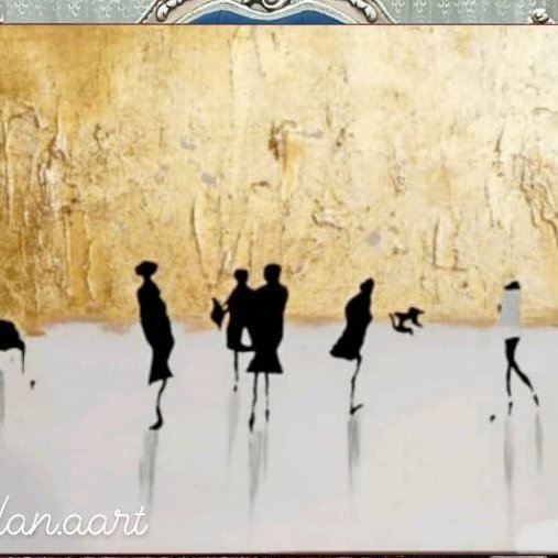 تابلو دکوراتیو برجسته و ورق طلای شیک