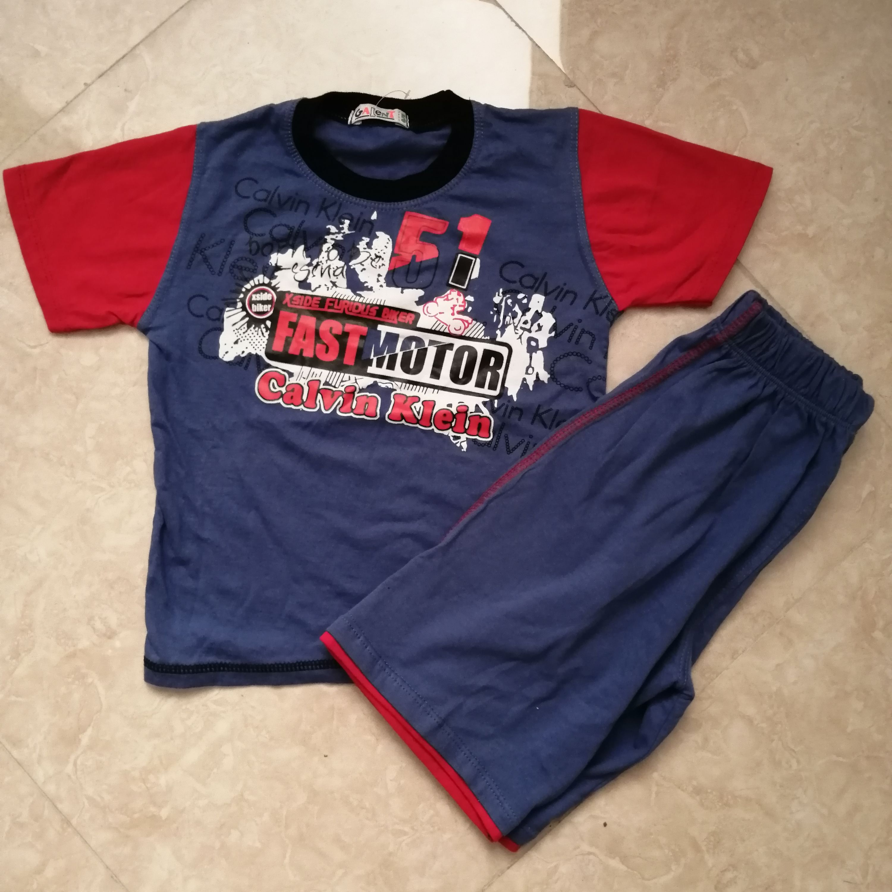 تیشرت شلوارک پسرانه سایز 40 45