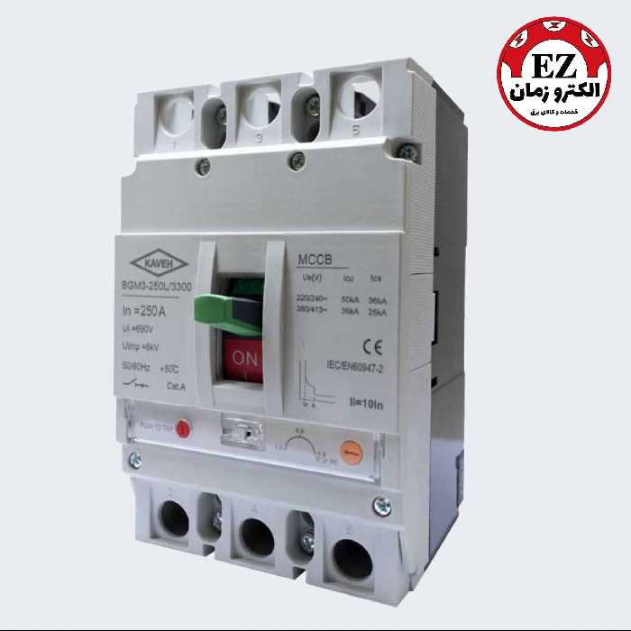 کلید اتوماتیک (کمپکت) سه پل 16 آمپر غیر قابل تنظیم الکترو کاوه