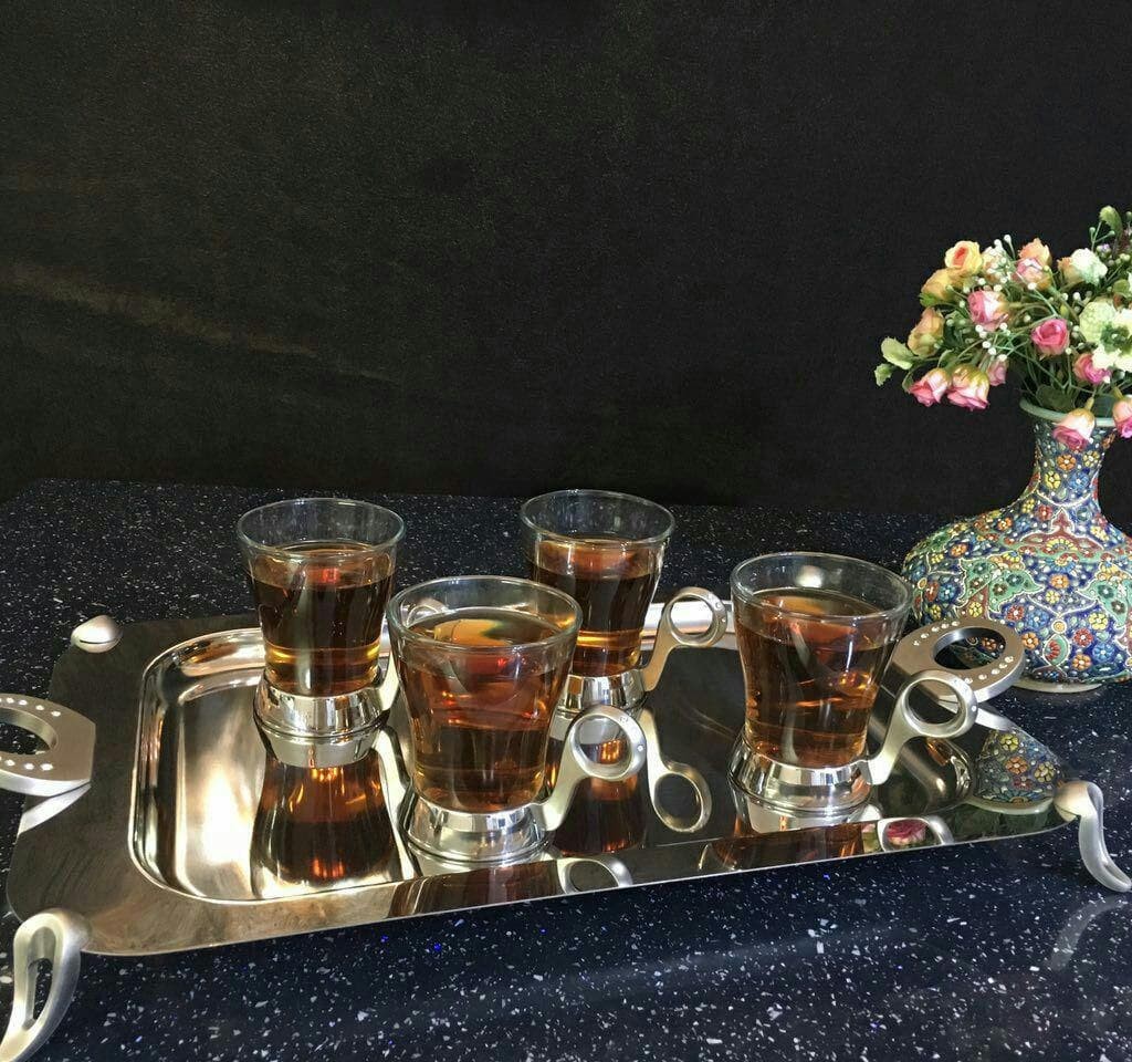 سینی مستطیل حلقه نگین در سه سایز SAFINOX