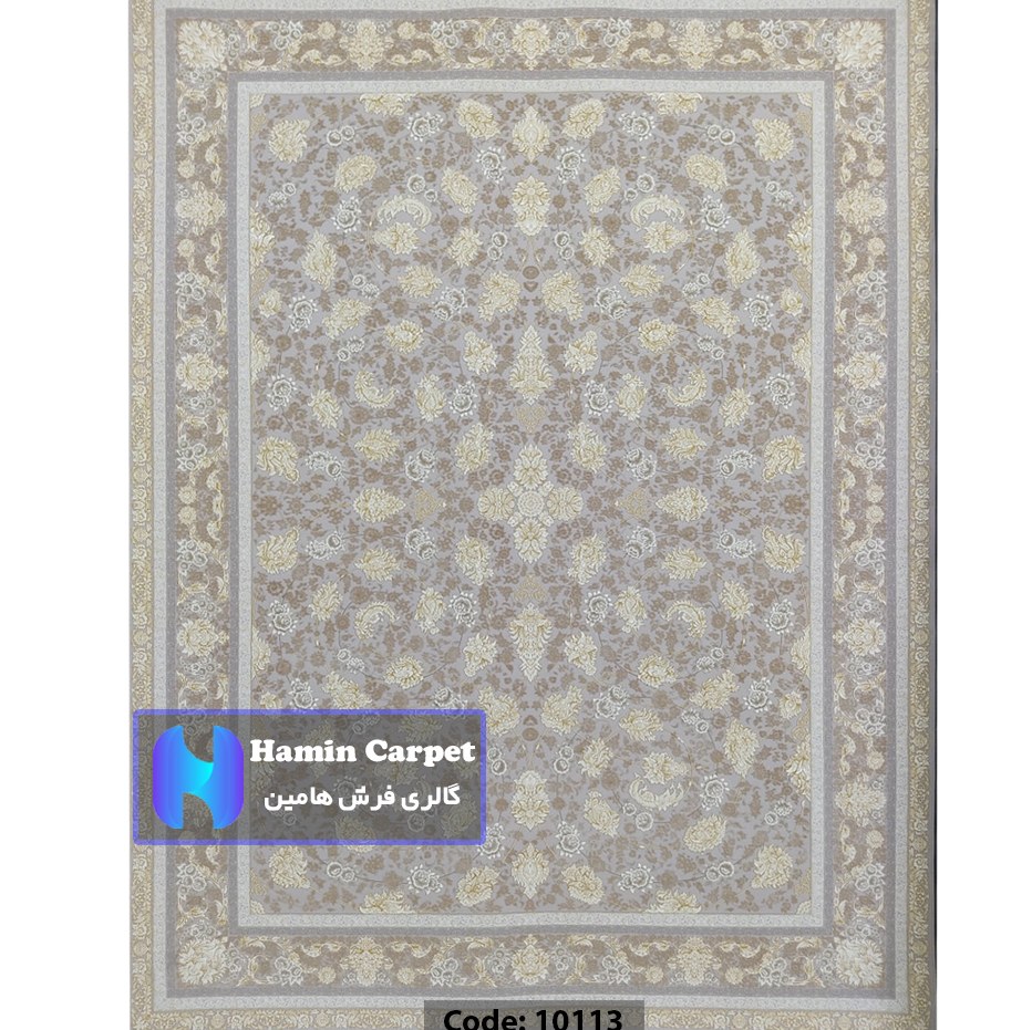 فرش 4 متری 1200 شانه تراکم 3600  نخ اکلریک گل برجسته کد AR10113