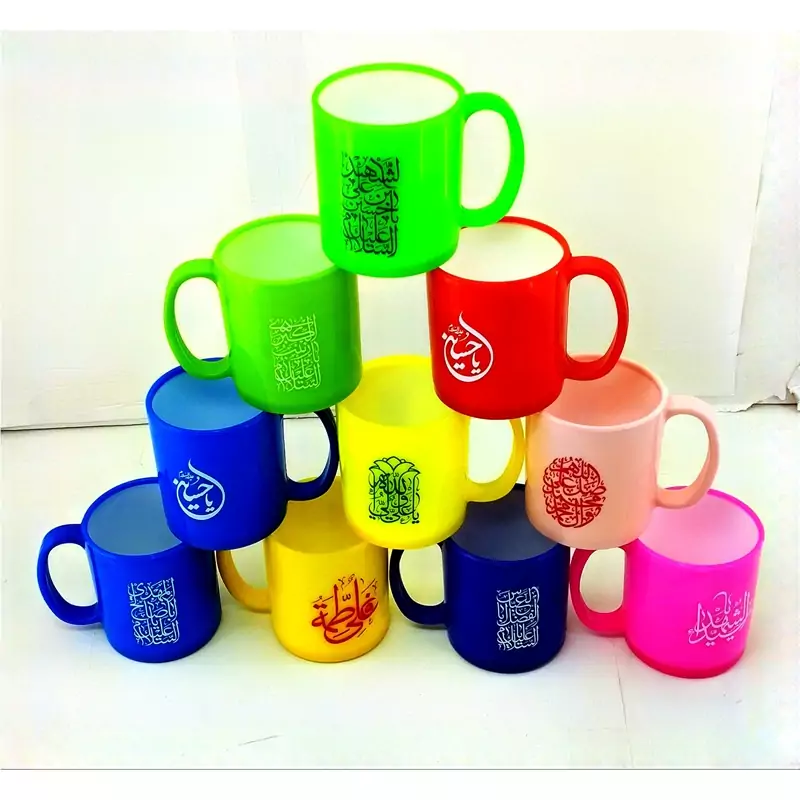 013198-یک عدد لیوان پلیمری طرح های مذهبی-اسامی اهل بیت ع